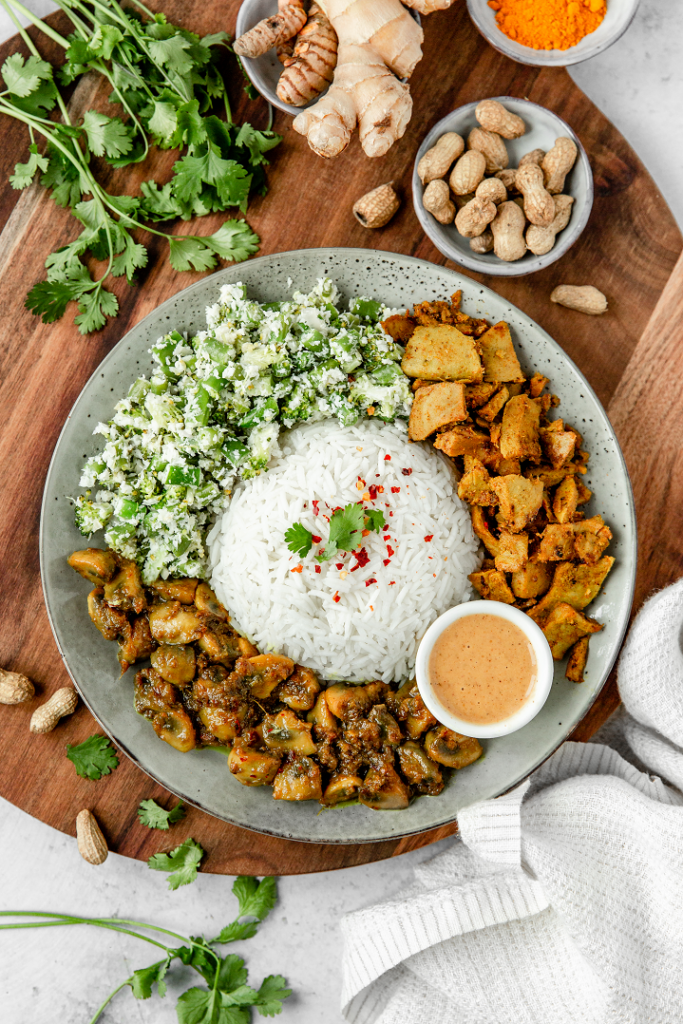  Nasi  Campur  comme  Bali  Recette vegan Wheaty